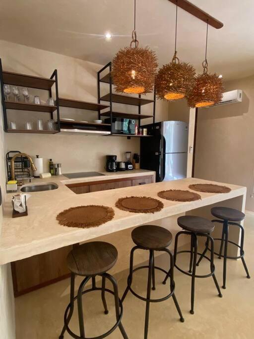 Apartment With Private Pool Tulum Chemuyil المظهر الخارجي الصورة